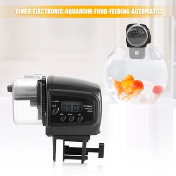

Digital LCD Electronic Fish Feeder Dispenser Timer Automatic Aquarium Tank Food Feeding Machine Alimentador Automatico Peces