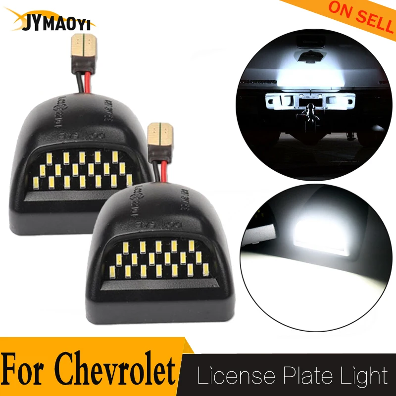 

2pcs car lighting 12v led number License Plate Light lamp Luces Assembly Replacement for Chevrolet Silverado Avalanche Suburban
