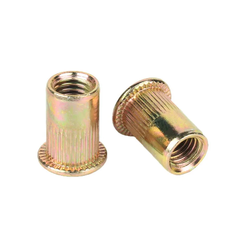 Écrou à rivet, 150 pièces M3 / M4 / M5 / M6 / M8 / M10 / M12 Acier inoxydable au carbone, tête plate filetée, écrou aveugle à - Bricolage
