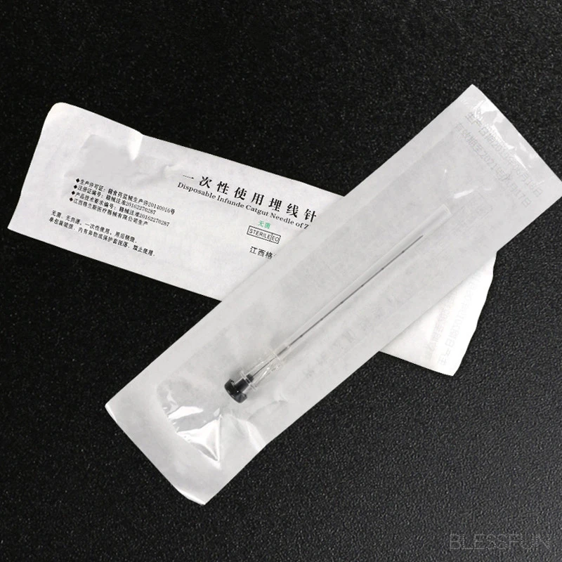 Acupuncture Therapy Acupoint Accupuncture Catgut Implantation Embedding Needle with Sterile Catgut Suture 2 Sets disposable acupuncture needle