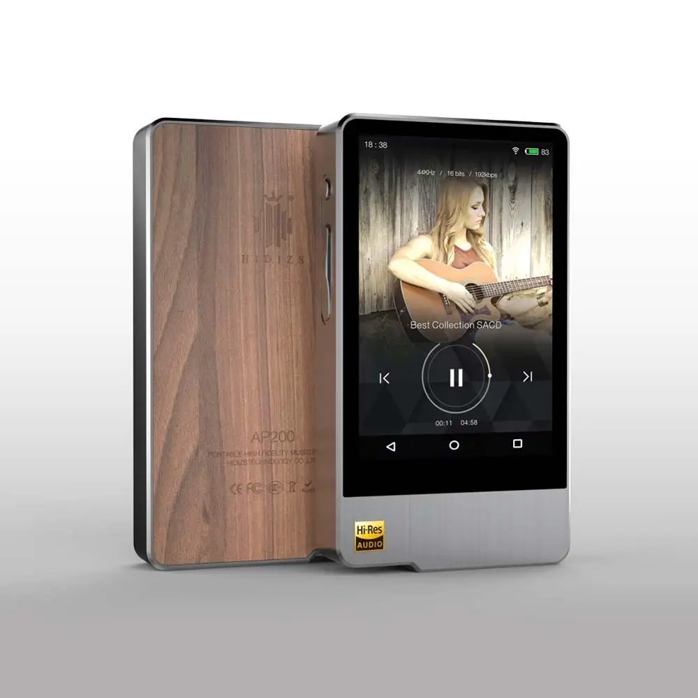 Rosewood Hidizs AP200 Android Bluetooth музыкальный mp3-плеер 64G память ES9118C DAC DSD PCM музыкальный плеер FLAC HiFi Hi-Res без потерь аудио плеер - Цвет: Rosewood