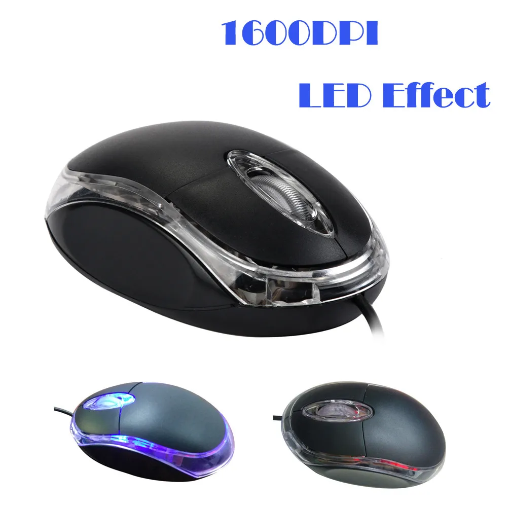 Portable 1200 DPI USB Wired Optical Gaming Mice Mouses For PC Laptop 
