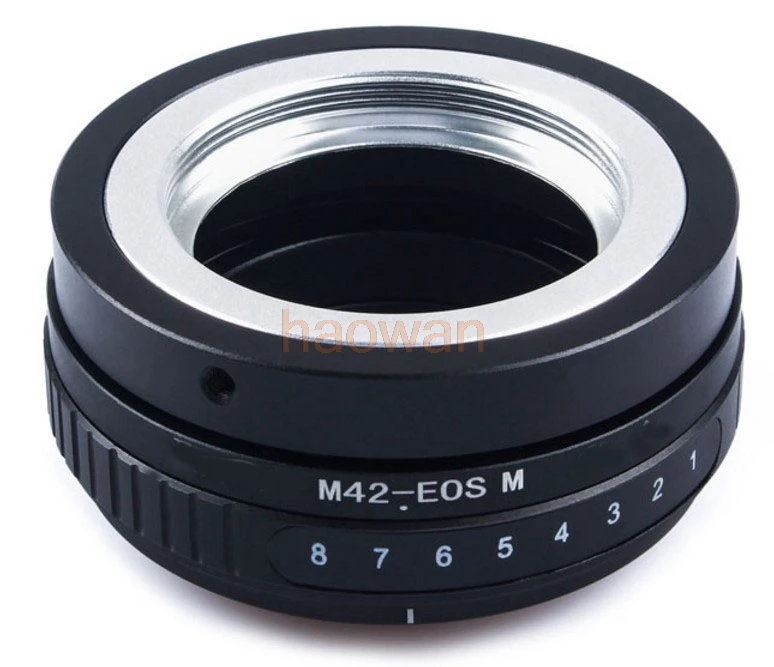 M42-eosm Наклонный адаптер кольцо для m42 42 мм Крепление объектива к костюму canon eosm EF-M