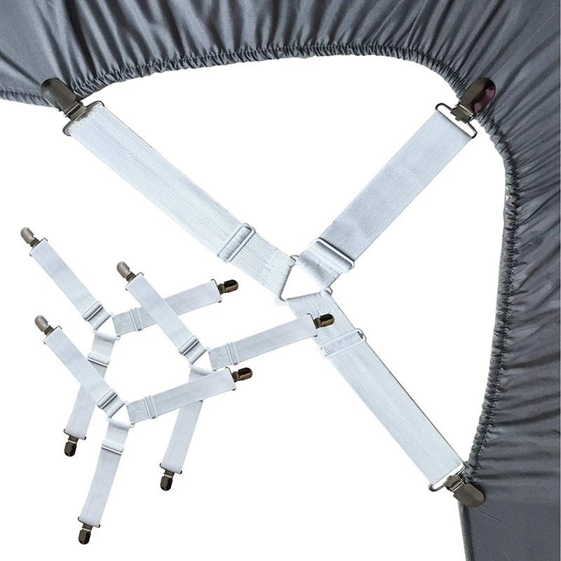  Bed Sheet Holder StrapsAdjustable Bed Sheet Fastener and 3 Way Mattress Cover Holder Fasteners The 
