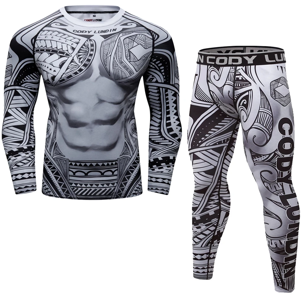 Rashguard MMA T Shirts Pants Muay Thai Shorts BJJ Tracksuit Boxing Jerseys MMA Compression Men Kickboxing Sport Suit sports apparel mens t shirt