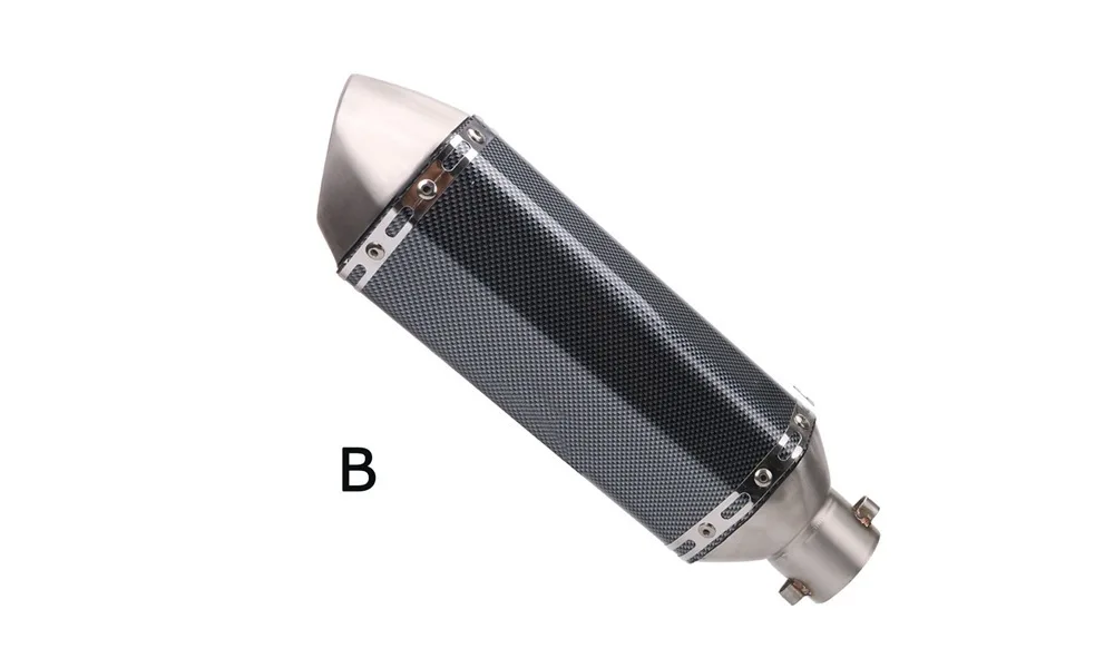 Глушитель для мотоцикла OHANEE Akrapovic Escapamento Moto Universel для nmax CRF 230 Z750 CB400 ER6N GY6 с глушителем - Цвет: B