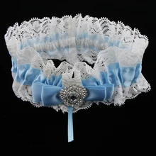 Элегантные женские атласные подвязки кружева цветок кристалл свадьба бедра кольцо