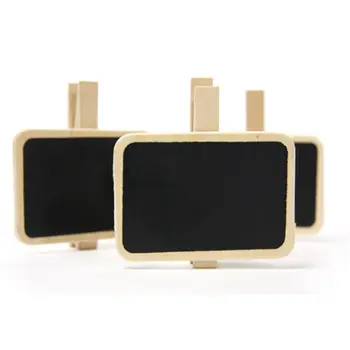 

New 1 Pcs Mini Blackboard Wooden Clothespin Clips Note Pegs Mixed for Photo Paper Clothes Photo Holder Card Paper Note Memo Clip