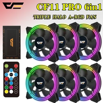 

Aigo CF11 RGB fan 3P-5vAURA SYNC Computer Case PC Cooling Fan LED 120mm Quiet +IR Remote new computer Cooler Cooling Fan
