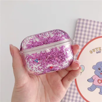 

Glitter Case for Airpods Pro Quicksand Liquid Sparkle Skin Cover For apple airpod pro wireless Bluetooth Earphone Protect Cases