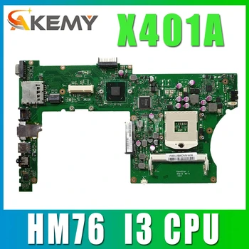 

X401A Laptop motherboard for ASUS X301A X401A X501A original mainboard HM76 Support I3 CPU