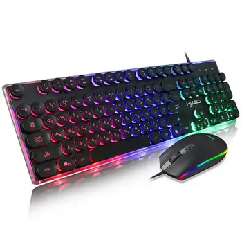 

HXSJ V300 Wired Russian Language Keyboard Mouse Kit for Game Computer Keyboard Mouse Kit Wired Keyboard