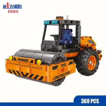 

ERBO 369Pcs Technology Roller Car Building Blocks Bricks Car DIY City Car Model Toys for Children Toys Gift