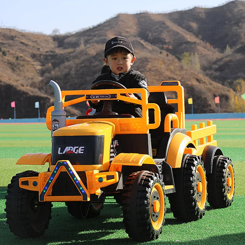 

Children's excavator outdoor toy oversized tractor electric 4WD boy baby stroller charging engineering kid Construction vehicle