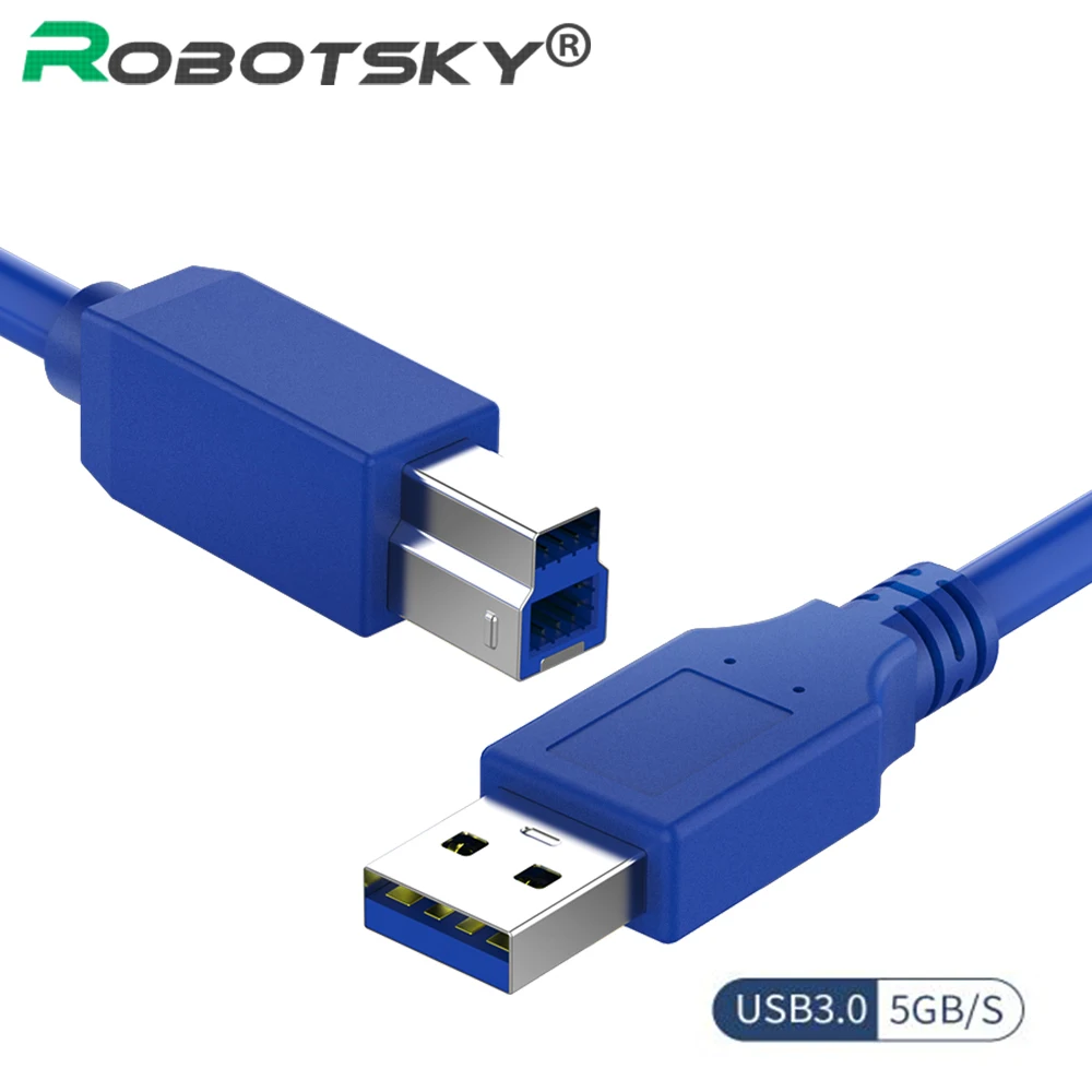 Кабель USB 3.0 0 8 м 1 2 м для синхронизации данных подключения принтера HP IOGear Lexmark Samsung