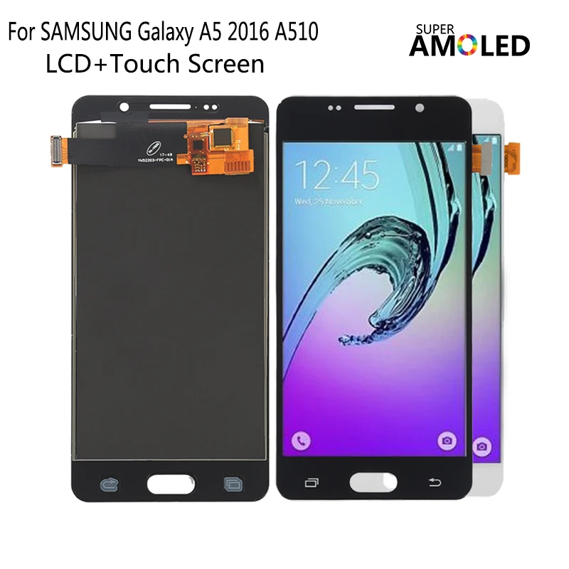 AMOLED для samsung Galaxy A5 A510 ЖК-дисплей сенсорный экран Запчасти для телефонов samsung A510 экран A5 ЖК-замена