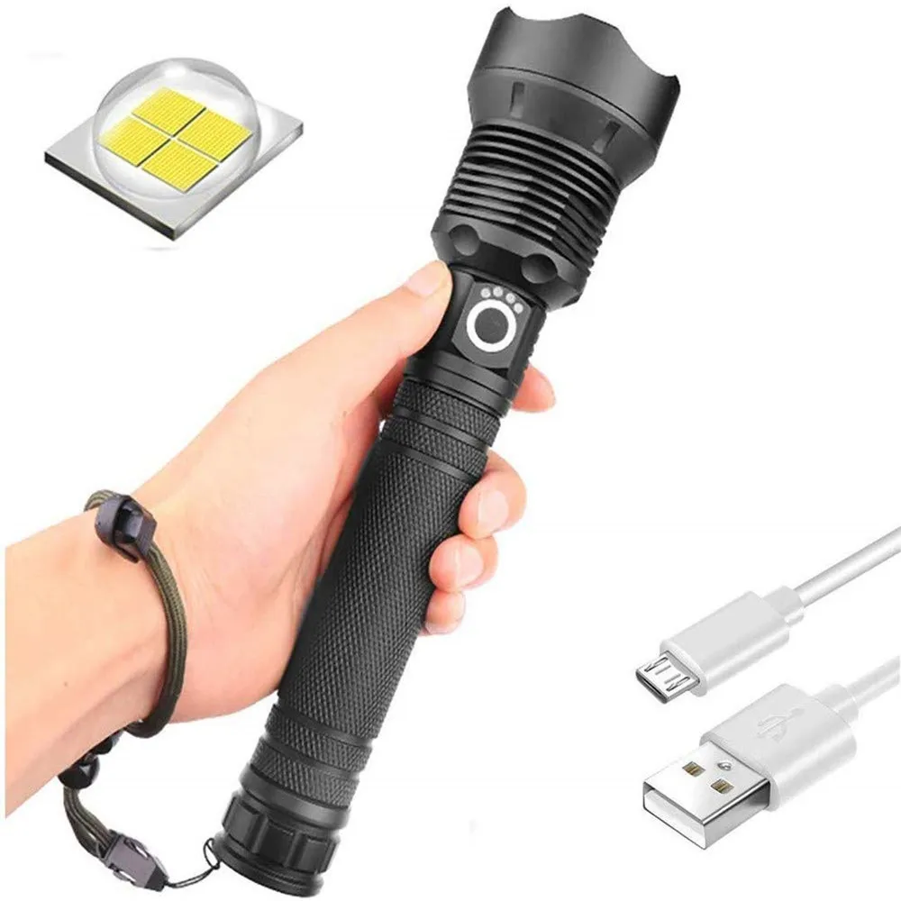 Ruipu Fire XHP70 Телескопический USB зум водонепроницаемый флэш-светильник 90000 люмен ручной светодиодный светильник для кемпинга на открытом воздухе аварийный Повседневный