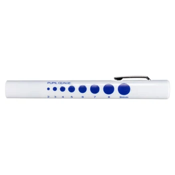 

LED Torch Pen Light Disposable with Pupil Gauge Nurses s Paramedics Number of Pens:1
