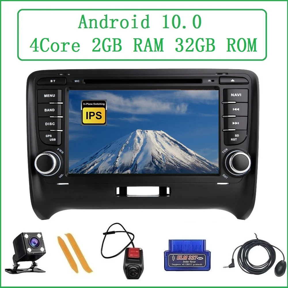 ZLTOOPAI для AUDI TT MK2 Android 10 Авто Радио стерео Мультимедийный плеер GPS навигация + OBD2 MIC