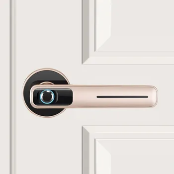 

Hotel Smart Door Fingerprint Lock Home Security Door Lock Keyless Entry Bedroom Easy Install Anti Theft Aluminum Alloy Handle