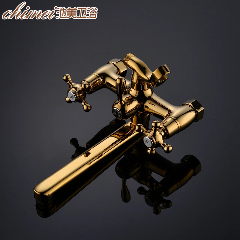 

Old brass shower faucet, hand held double handle shower faucet, ad5713