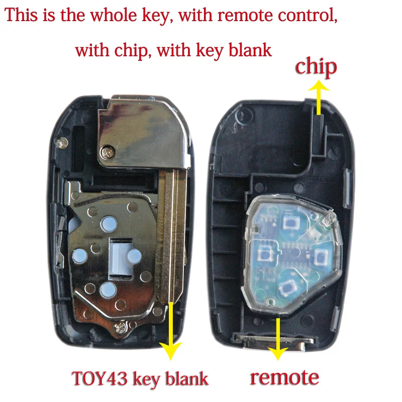 Раскладной дистанционный ключ ANTEL для Toyota Yaris Wish Camry Corolla Hilux Fortuner innova FCCID: 314,3/B41TH 433,92/B44TA B42TA