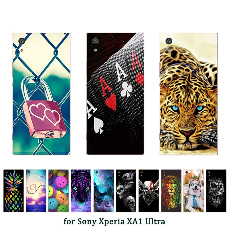 Силиконовые чехлы для телефонов Sony XA1 Ultra Xperia G3221 G3212 Защитные Чехлы с полным