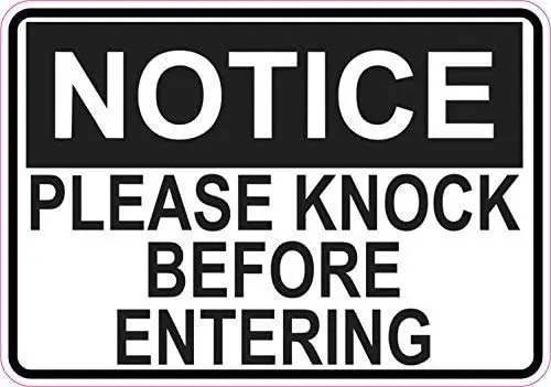 

Destiny'S Notice Please Knock Before Entering Aluminum Decorative Signs Metal Aluminum Sign for Outdoor & Indoor 12" X 8"