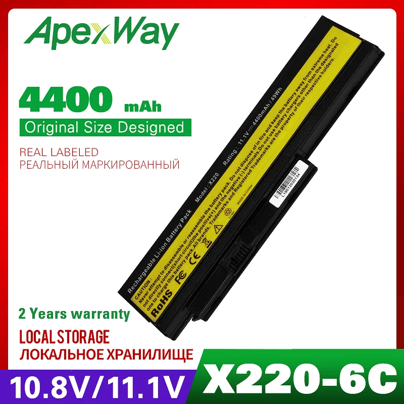 Аккумулятор Apexway для ноутбука Lenovo 11 1 В Thinkpad X220 X220i X220s Series 42T4901 42T4902 42Y4940 42Y4868 42T4873