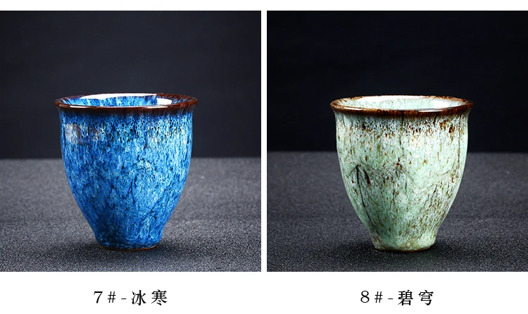 Китайская чашка для чая японская Пуэр Улун кунг-фу teaware маленькая Одиночная керамическая чашка красочные 2 шт чайный набор, чашки
