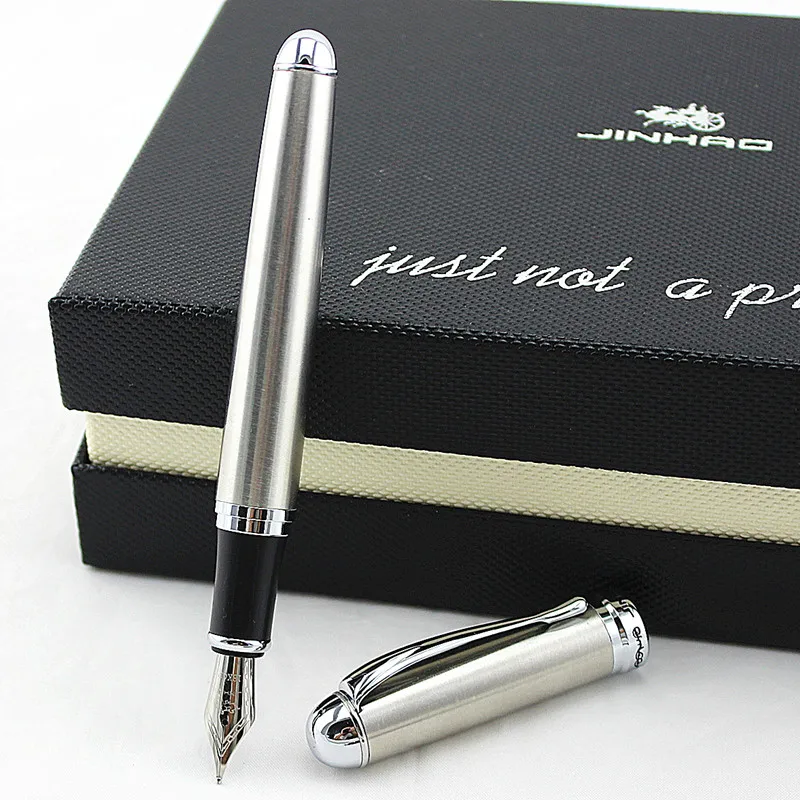 Роскошный бренд Jinhao 750 самопишущее перо полностью металлический Серебряный зажим 0,5 мм Письменные ручки Канцтовары офисный школьный принадлежности - Цвет: Q
