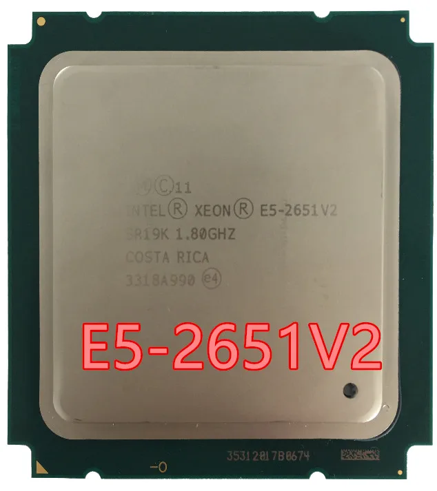 Процессор Intel Xeon E5-2651 V2 E5 2651 V2 Процессор 1,8 LGA 2011 SR19K двенадцать ядер настольный процессор e5 2651V2 E5 2651