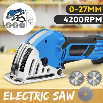 

500W Mini Portable Electric Saw Cut Chainsaw Adjustment Cutting Depth Tool Set With 3 Woodworking Tools 220V-240V