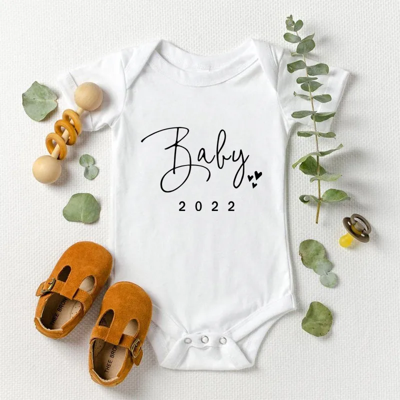 

Black Baby 2022 Cotton Romper Pregnancy Announcement Baby Bodysuits Pregnancy Reveal Bodysuits Toddler Baby Clothes