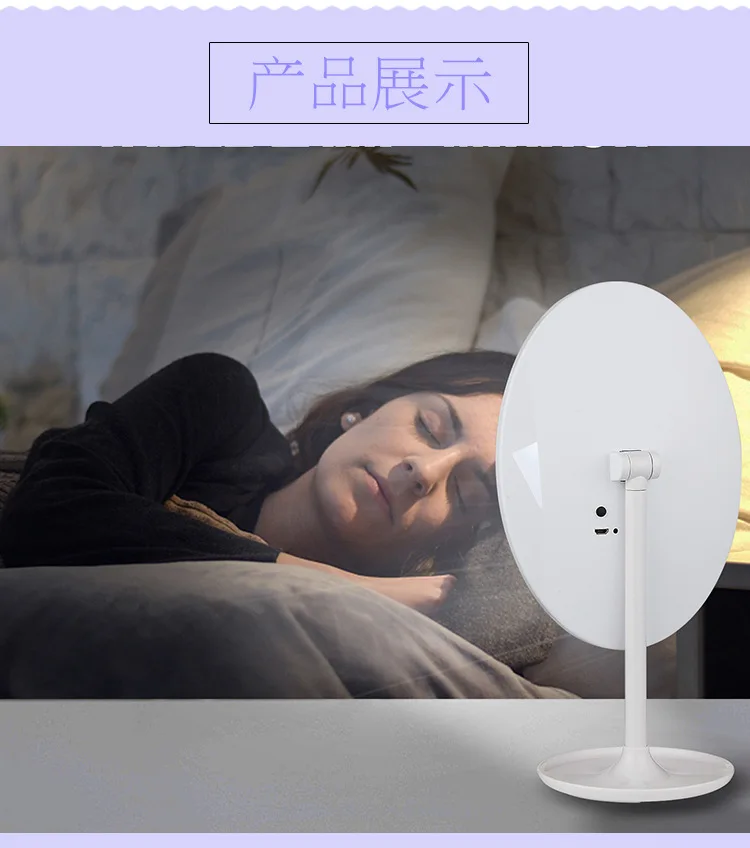 Desktop Single Side LED Fill Light Makeup Mirror Light Included USB Smart Charging Beauty Portable Mirror Factory Customizable