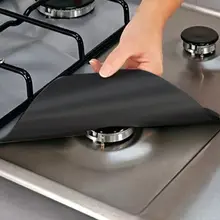 4 pçs reutilizável folha de gás fogão forro protetor capa fogão a gás forno almofada de proteção (27x27 cm) nin668