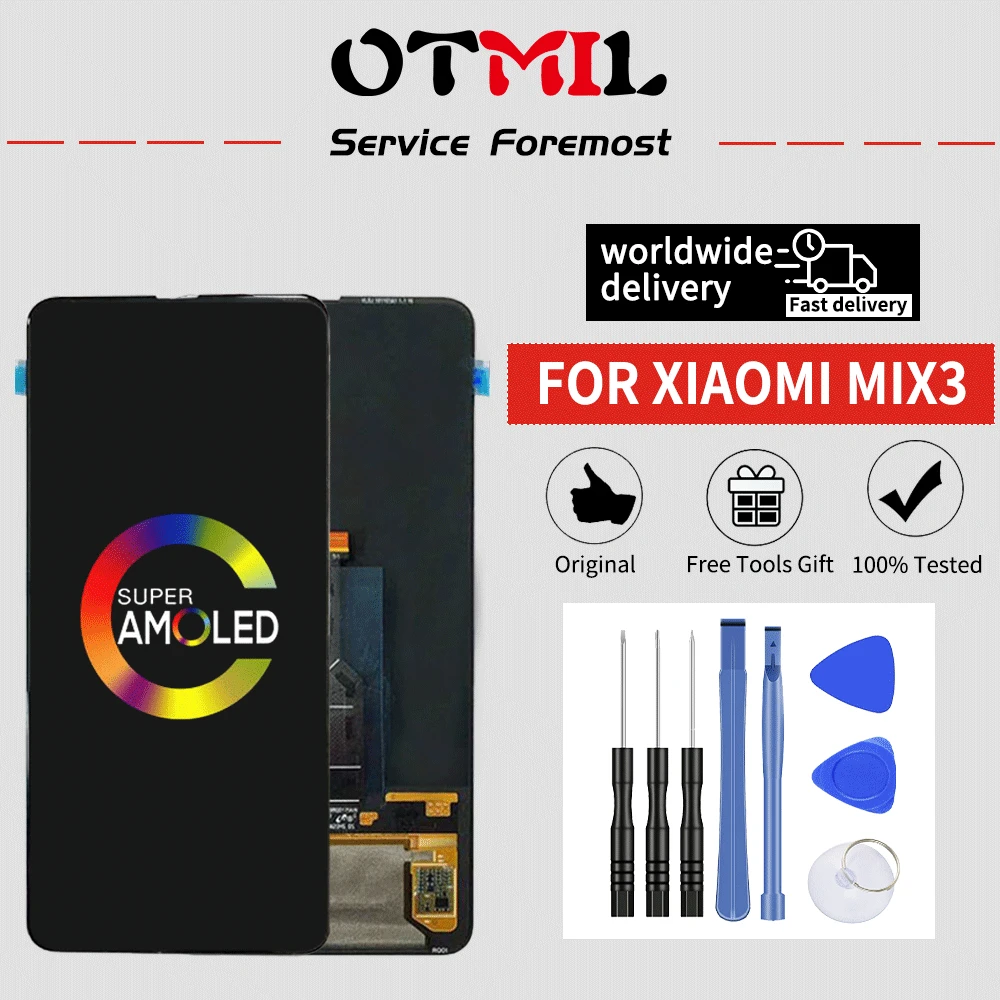Оригинальный 6 39 &quotдисплей для XIAOMI Mi Mix 3 ЖК дисплей сенсорный экран с рамкой