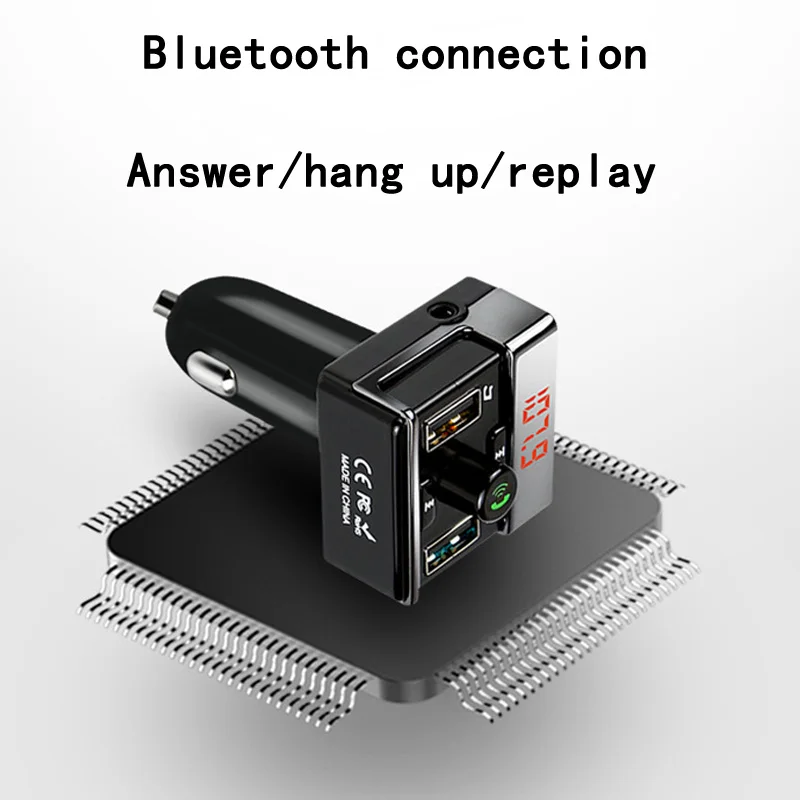 Автомобильный fm-передатчик Bluetooth беспроводной радиоадаптер 2.1A автомобильное зарядное устройство для устройства Handsfree комплект TF карта AUX MP3-плеер электроника для транспортных средств