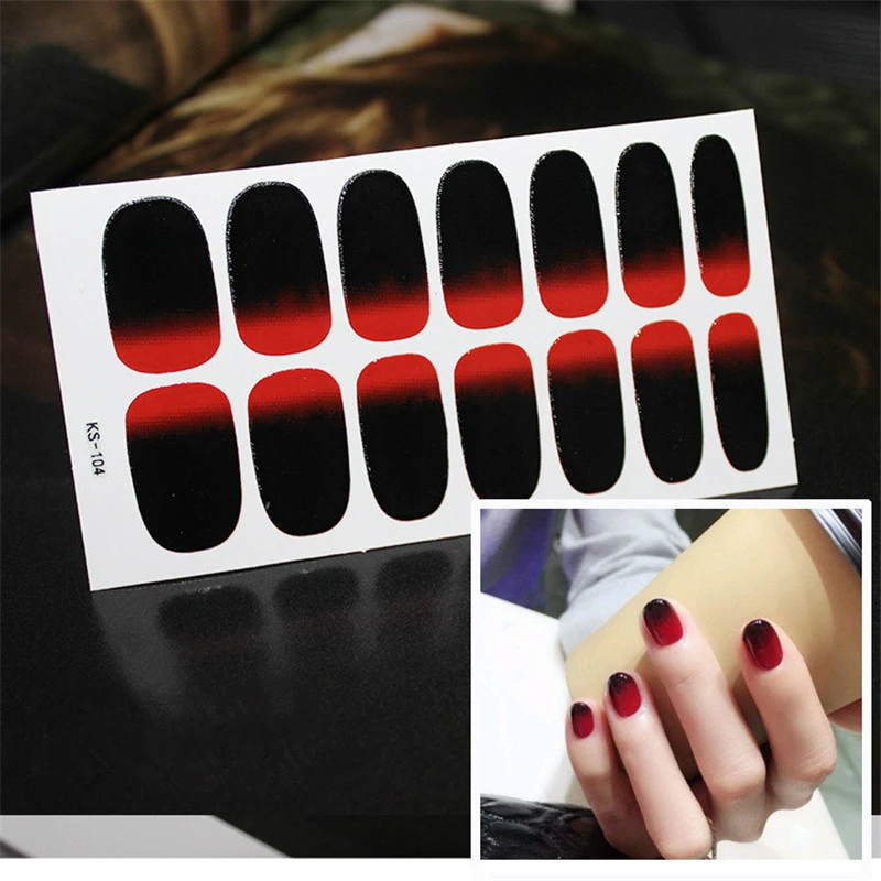 

Mixed Color Nail Sticker Wraps Decals Manicure Self-Adhesive Nail Art Stickers for Nails Real Polish Strips Drop Shipping