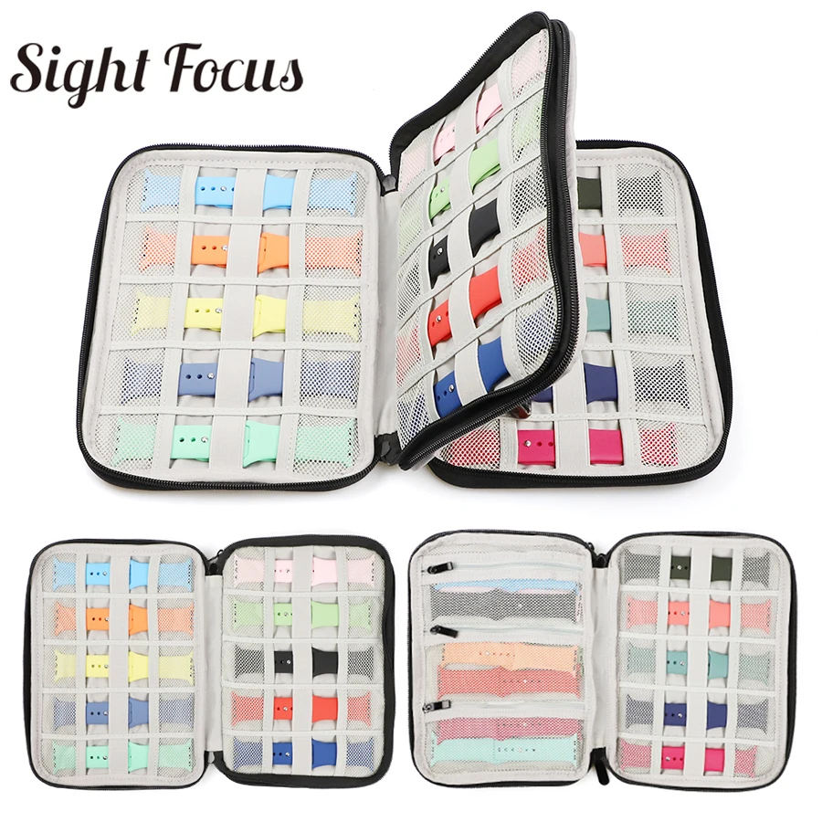 18 Slots Travel Jewelry Box Watches Bag for Apple Watch Band Strap Holder