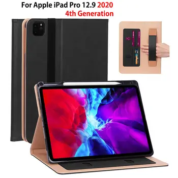

Luxury Smart Case For iPad Pro 12.9 4th 2020 Cover With Pencil Holder For iPad Pro 12.9" 2020 Funda Hand Holder Stand Shell Capa