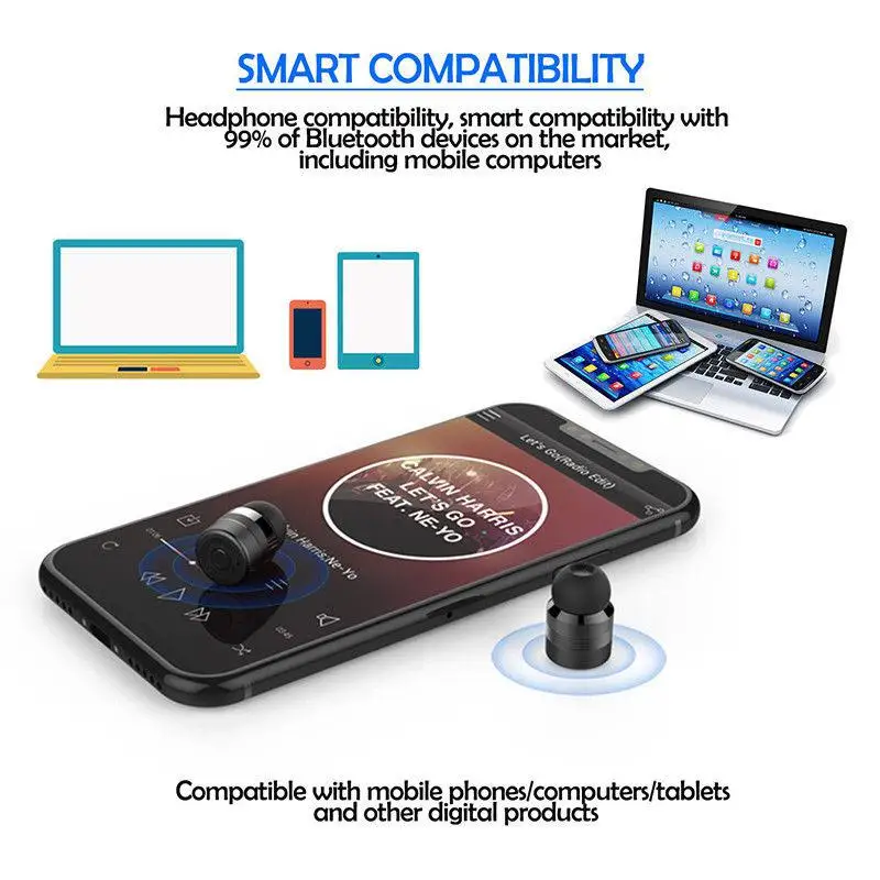 MeterMall мини беспроводные Bluetooth TWS спортивные стерео наушники-вкладыши Наушники