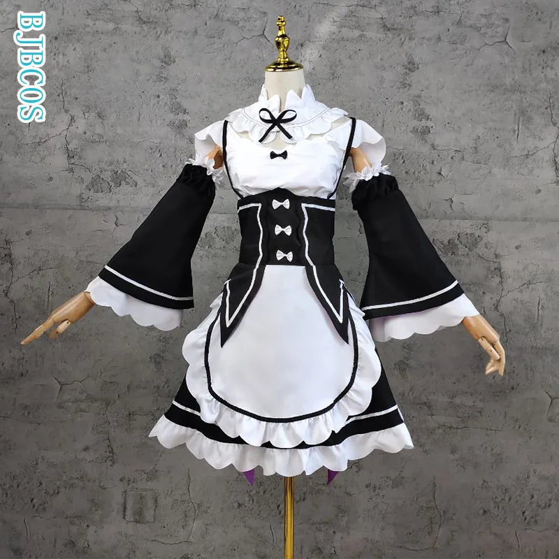 

Anime Re Life in a different world from zero Rem Ram Cosplay Costume Women Maid Uniform Re Zero Cosplay Rem
