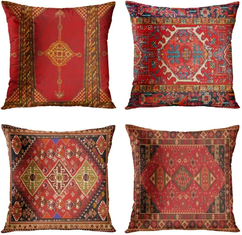 45x45cm Pillowcase Cover Turkey Style Persian Linen Carpet Painting Cushion Pillow Cases for Sofa Bedroom Home Decor | Дом и сад