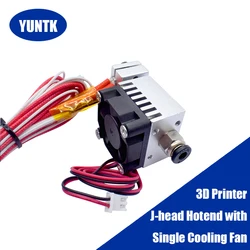 J tête Hotend – extrudeuse de Filament, avec ventilateur de refroidissement, pour imprimante 3D, 1.75mm E3D v6 bowden, 0.4mm 