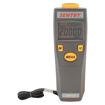 

SENTRY ST-722 Tachometers Scan/Hold/Auto Function and Auto Power off (30 seconds),10 Selectable AVG Measurements .