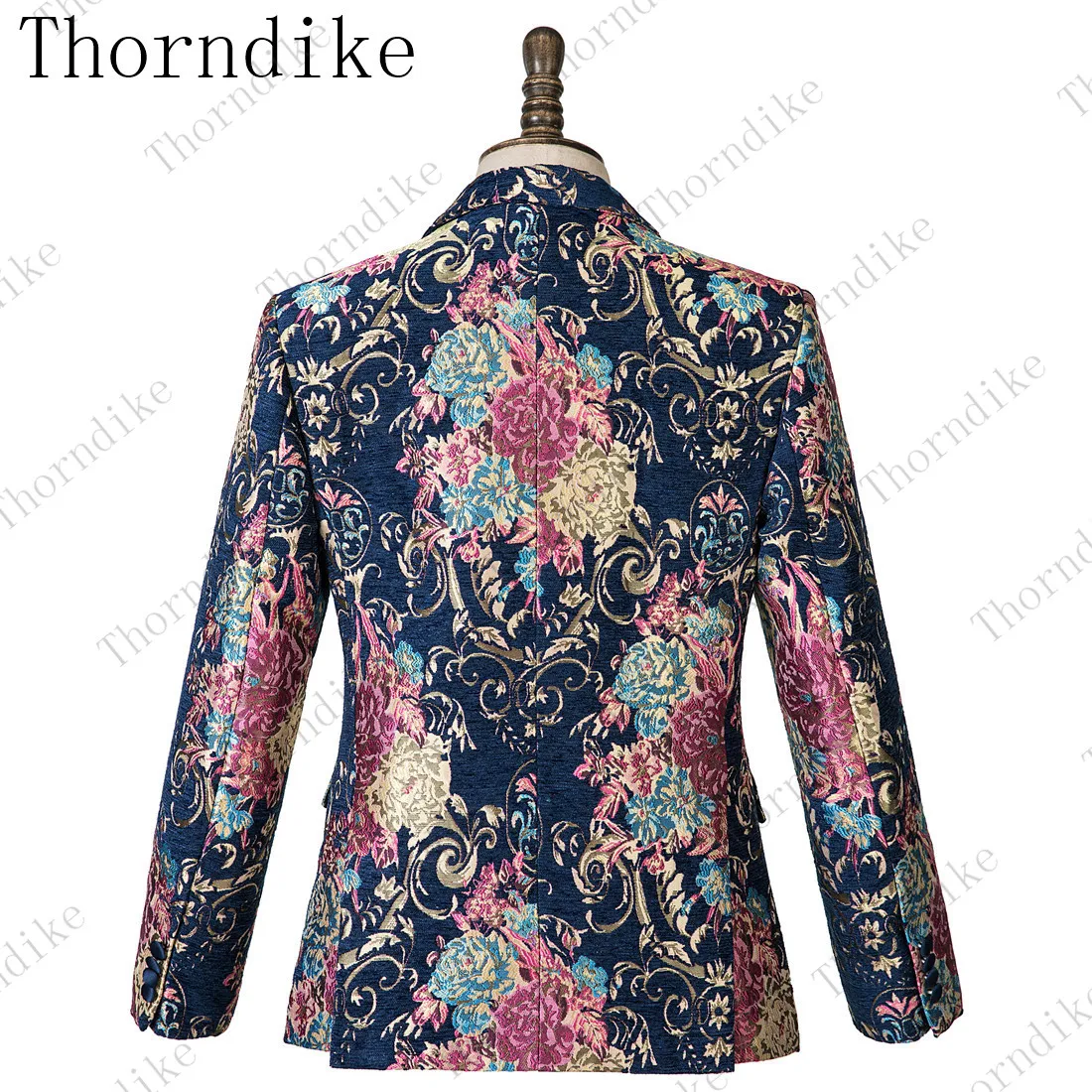 Mens Suit Groom Navy Blue Jacquard Tuxedos Men's Wear Wedding Party Groomsman (Jacket+Pant+Vest)