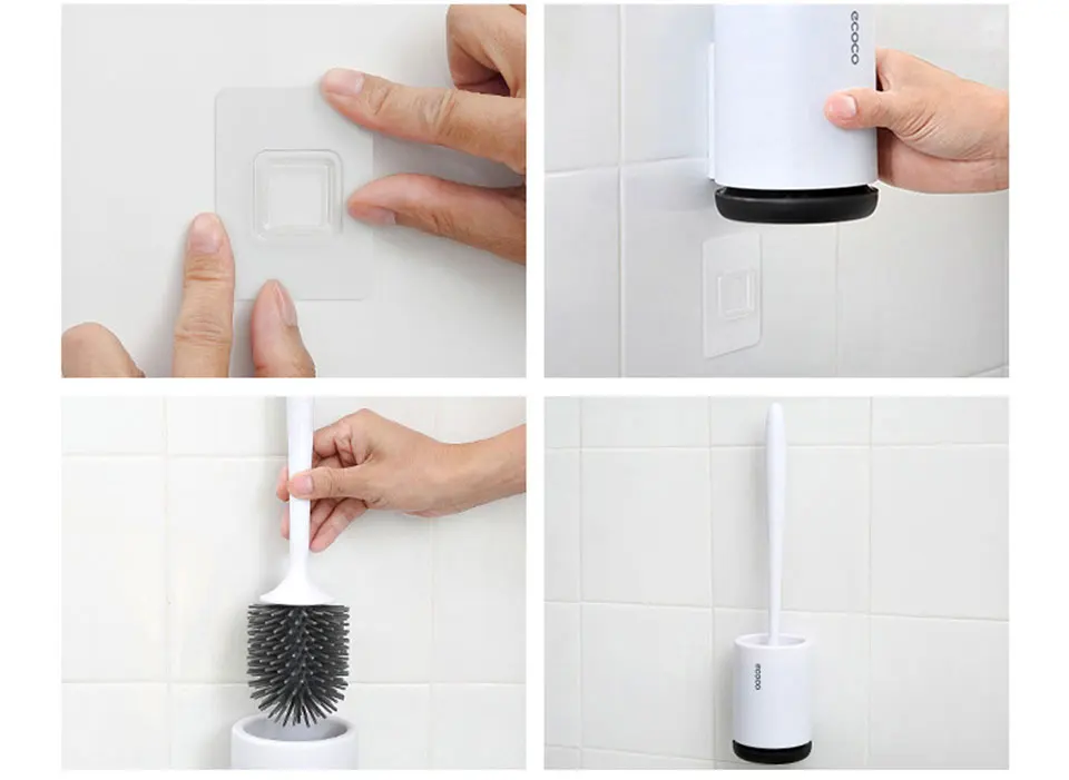Toilet Brush Cleaner Soft Bristles Toilet Bowl Brush and Holder for Bathroom Deep Cleaning Wall Mountable Cleaning Brush Kit
