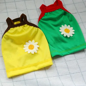 

Pet Dog Clothes Summer Daisy Embroidery Cute Sling Flowers Vest T-shirt For Small Medium Puppy Yorkshire Shih Tzu Teddy Panda