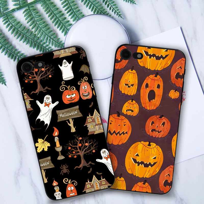 

Halloween Phone Case For iphone XR 7 11 Pro max Case Soft Silicone Funny Cartoon For iphone 7 8 6 6s plus XS MAX XR X Cases Cute